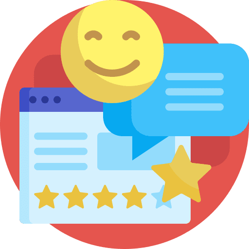 Review click marketing feedback icon