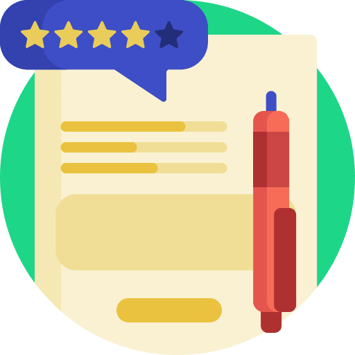 Review stars marketing review icon
