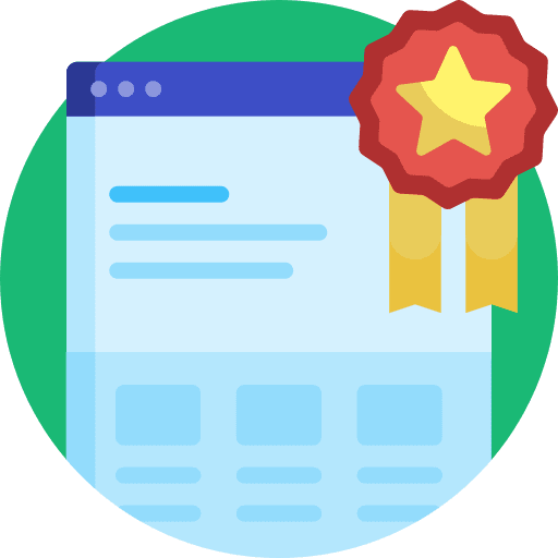 Website quality reward premium icon Website quality reward premium icon