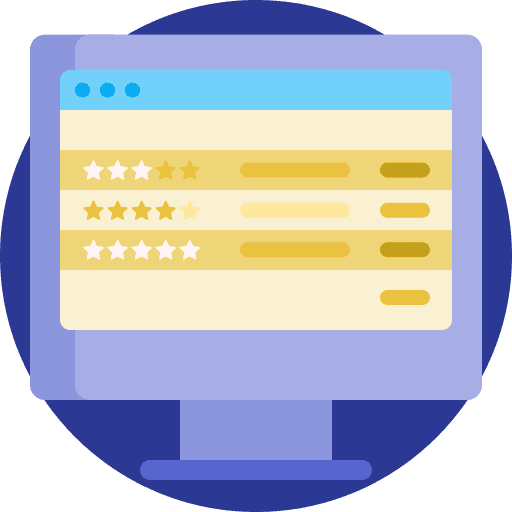 Reviews customer satisfaction score computer icon Reviews customer satisfaction score computer icon
