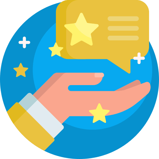 Speech bubble rating stars feedback icon Speech bubble rating stars feedback icon
