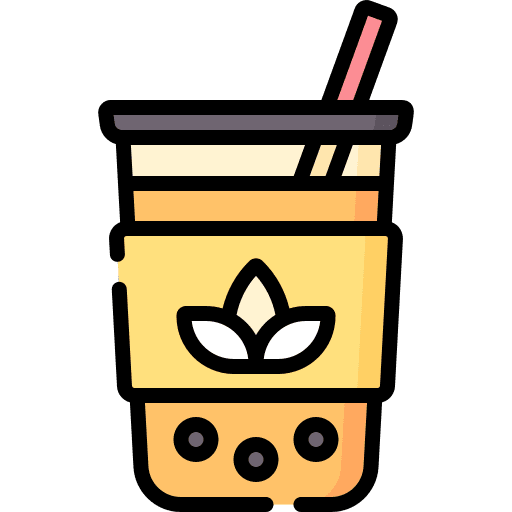 Bubble tea beverage glass sweet icon