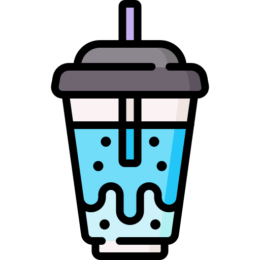 Bubble tea boba straw glass icon Bubble tea boba straw glass icon