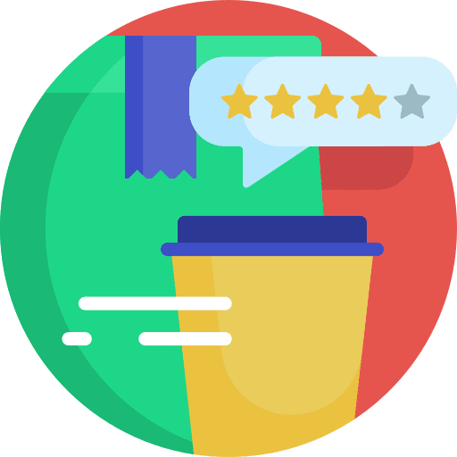 Coffee shop satisfaction social media coffee mug icon Coffee shop satisfaction social media coffee mug icon