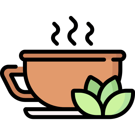 Green tea herbal food and restaurant tea cup icon