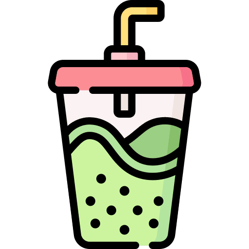 Bubble tea glass beverage food and restaurant icon Bubble tea glass beverage food and restaurant icon