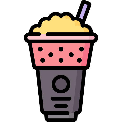 Bubble tea straw beverage boba icon Bubble tea straw beverage boba icon