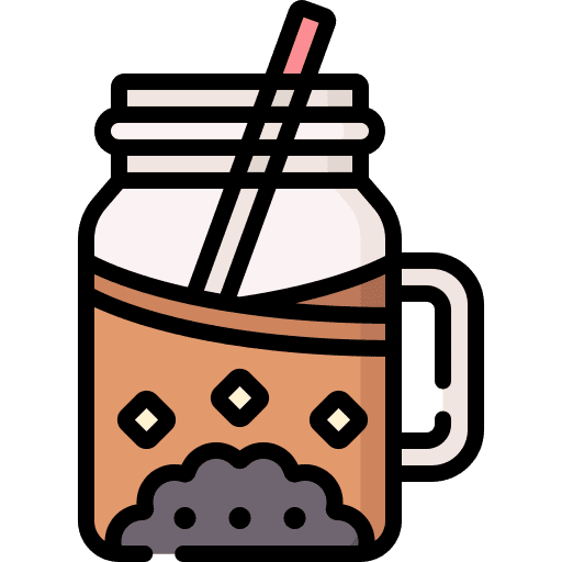 Bubble tea sweet drink food and restaurant icon Bubble tea sweet drink food and restaurant icon