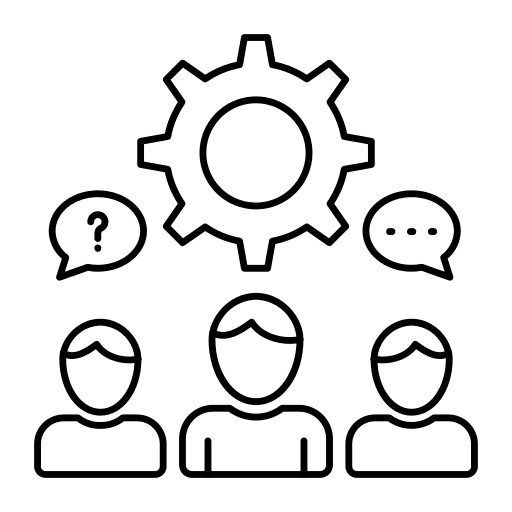 Conversation business operations communications setting icon