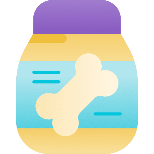 Dog food jar paw print pet food icon Dog food jar paw print pet food icon