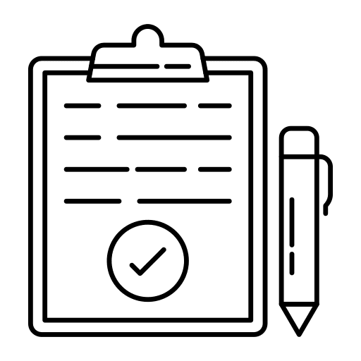 Document appraisal tick files and folders icon