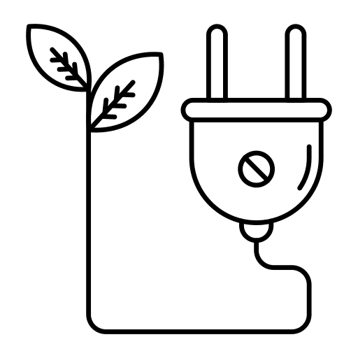 Plug charging ecology and environment flower icon