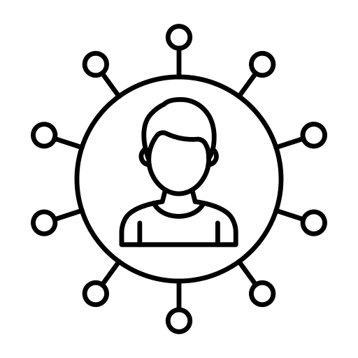 Avatar man connection user icon