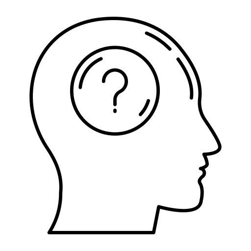 Head miscellaneous mind question mark icon