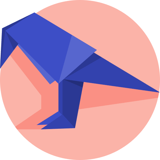 Crow craft origami art icon