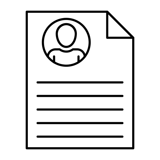 Curriculum vitae document profile file icon