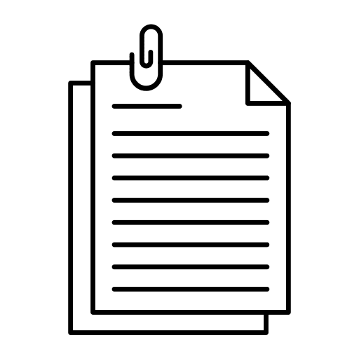 Document notes document paperclip icon