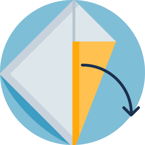Origami origami art arrow icon
