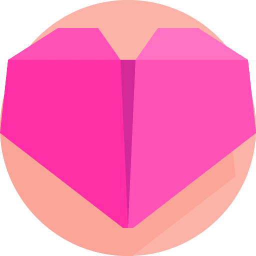 Heart origami heart shape icon Heart origami heart shape icon