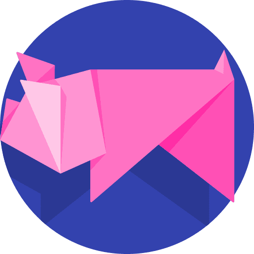 Pig craft art pig icon Pig craft art pig icon