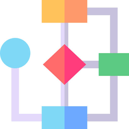 Flowchart plan operating model flowchart icon