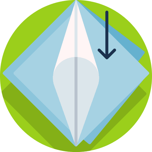 Origami craft arrow paper icon Origami craft arrow paper icon