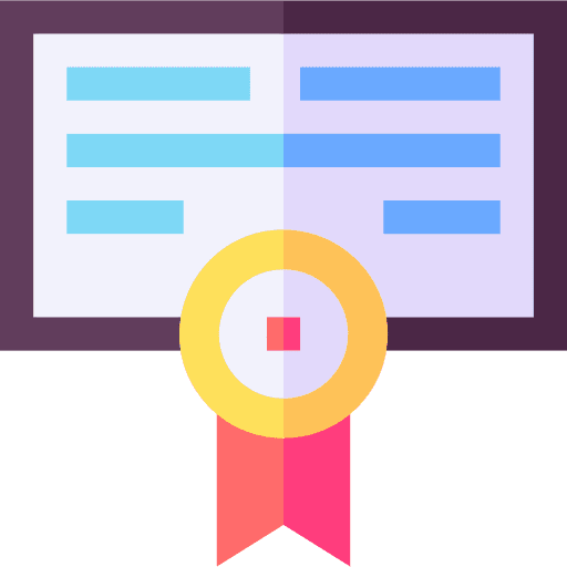 Contract education diploma files and folders icon