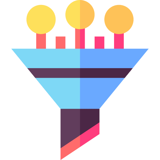 Funnel discrimination funnel information icon Funnel discrimination funnel information icon