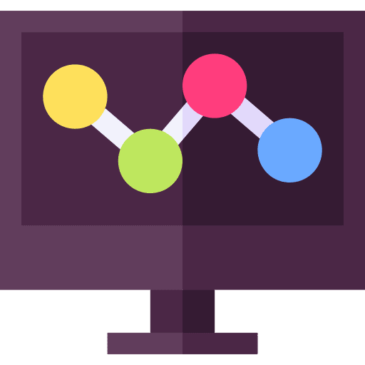 Line chart computer graphic technology icon