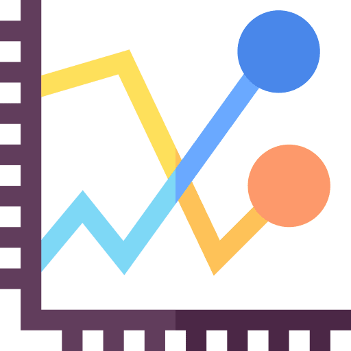 Line graph statistics line graph business and finance icon
