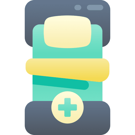 Hospital bed clinic medical assistance patient icon Hospital bed clinic medical assistance patient icon
