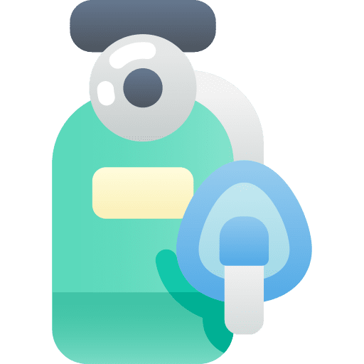 Oxygen tank asthma medicine breathing icon
