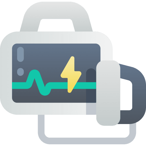 Defibrillator doctor hospital medical equipment icon Defibrillator doctor hospital medical equipment icon