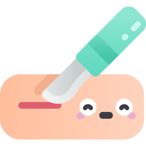 Surgery scalpel skin medical icon Surgery scalpel skin medical icon