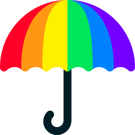 Umbrella rain protection gay icon