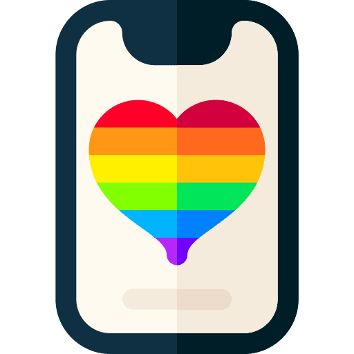 Smartphone rainbow electronics day icon Smartphone rainbow electronics day icon