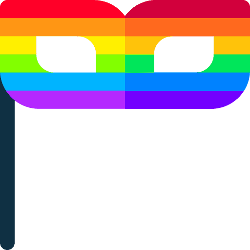 Carnival mask pride rainbow world pride day icon Carnival mask pride rainbow world pride day icon