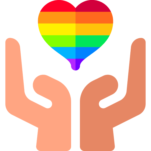 Rainbow hands and gestures love and romance heart icon Rainbow hands and gestures love and romance heart icon