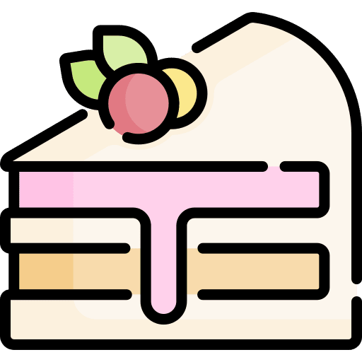 Cake slice food sweet dessert icon
