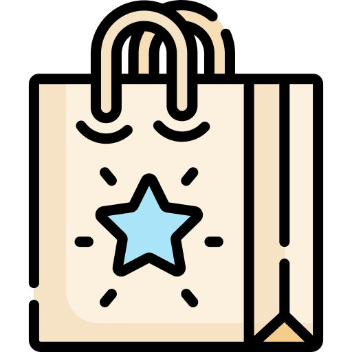 Souvenir shopping bag celebrate star icon