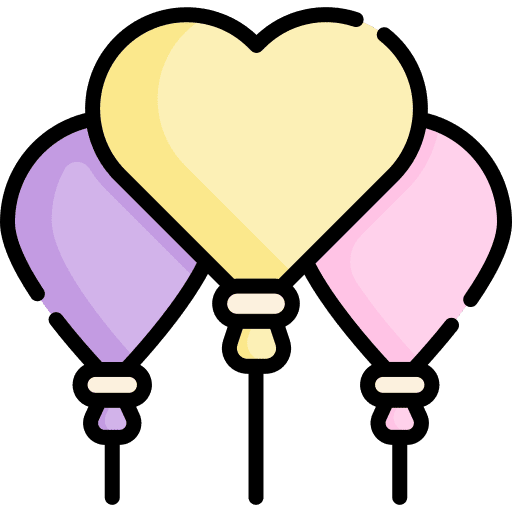 Balloons decoration party balloons icon