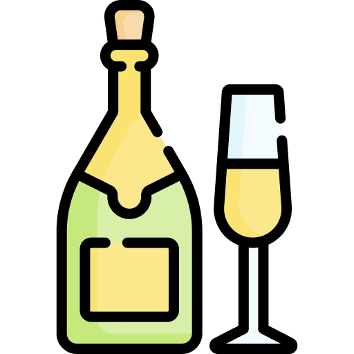 Champagne alcohol alcoholic drink champagne icon