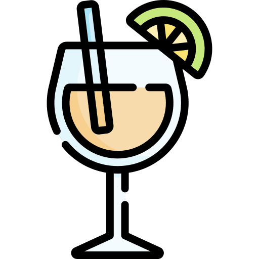 Cocktail beverage cocktail lemon slice icon