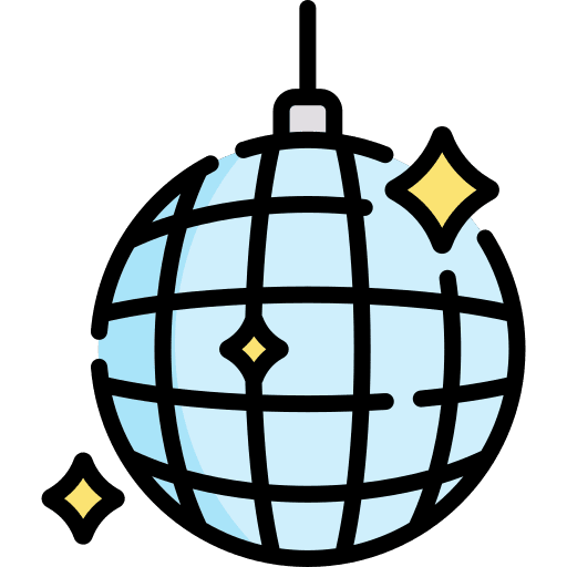 Disco ball sparkle party mirror ball icon