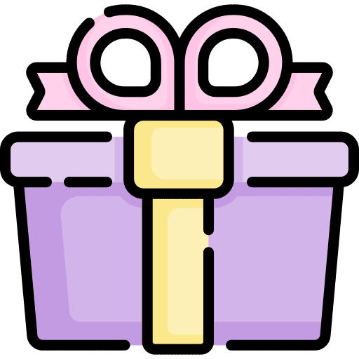 Gift box ribbon gift celebration icon