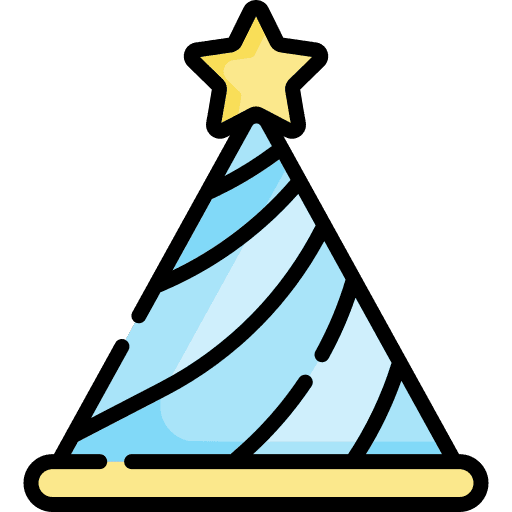 Party hat entertainment birthday fun icon
