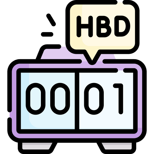 Alarm clock birthday happy birthday time icon