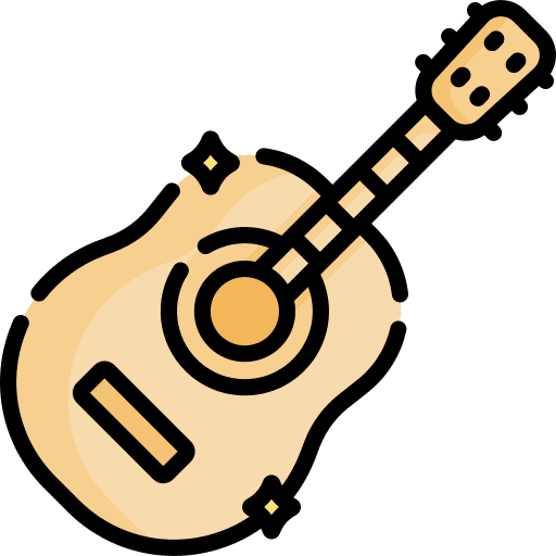 Guitar orchestra music music and multimedia icon