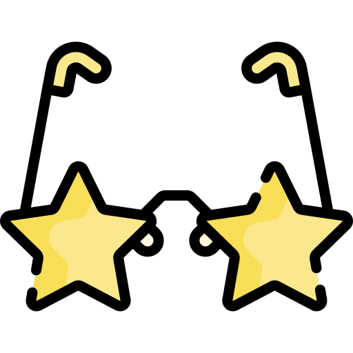 Star glasses fun celebration stars icon