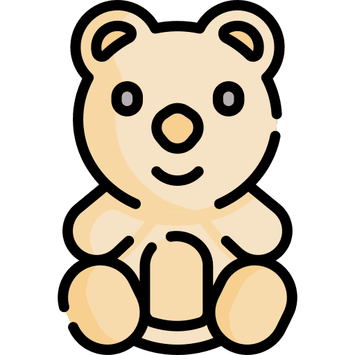 Teddy bear kid and baby teddy bear bear icon